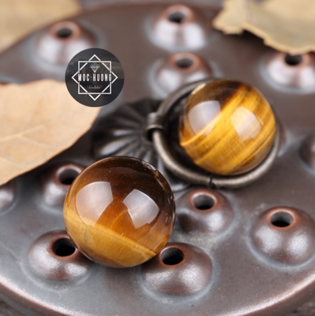 Hạt tròn Tig.er's E.ye size lớn 14-16mm làm đồ handmade DIY