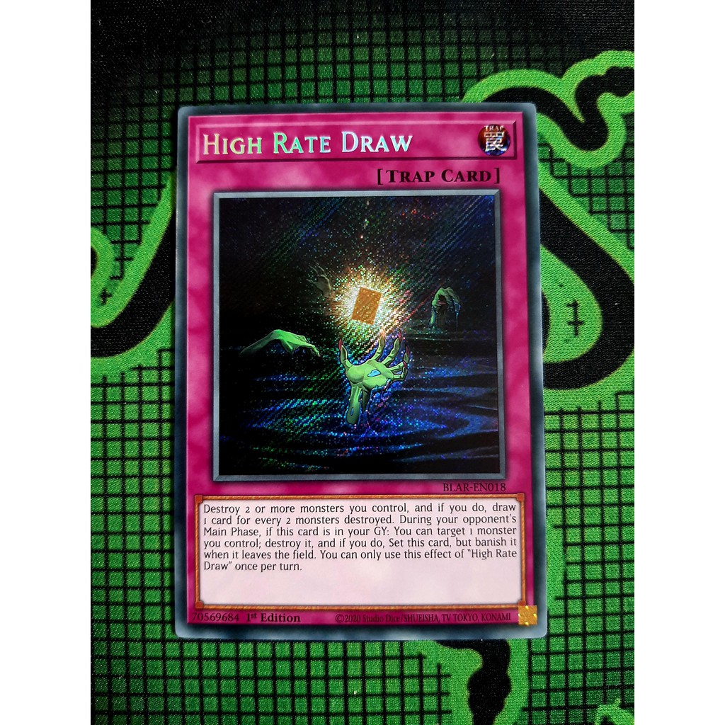 THẺ BÀI YUGIOH High Rate Draw - BLAR-EN018 - Secret Rare 1st Edition