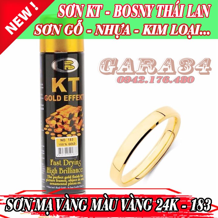 SƠN XỊT MẠ VÀNG BOSNY KT THÁI CỰC ĐẸP 3 MÀU HOT