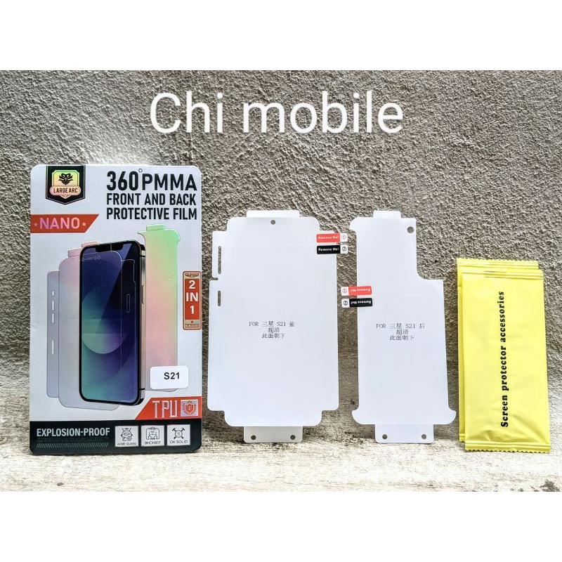 Combo miếng dán TPU màn hình+dán lưng cho Samsung S20, S20+,S20 Ultra, S21, S21+, S21 Ultra, Note 10+, Note 20 Ultra