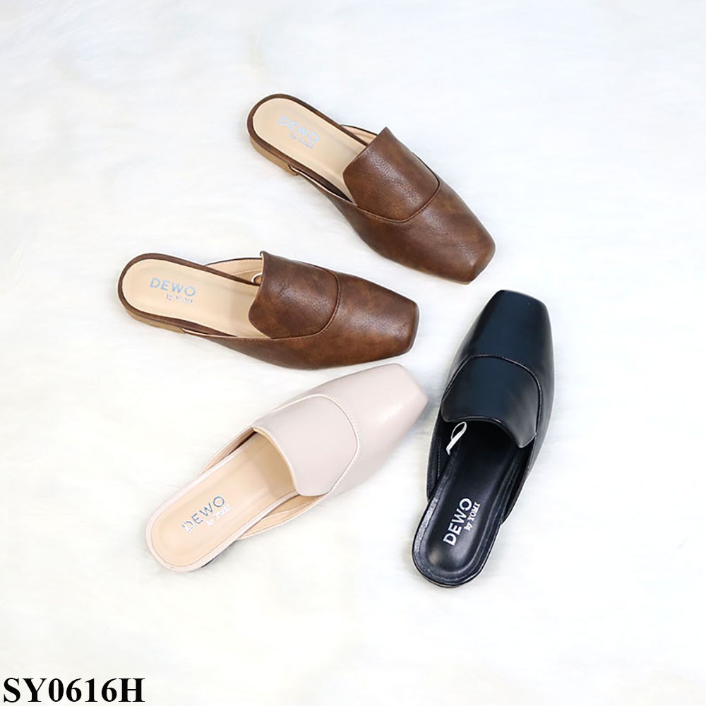 Giày Sục Xuất Khẩu Mũi Vuông Thời Trang