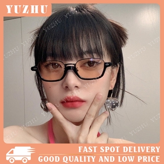 (YUZHU) Kính Râm Nửa Gọng Oval Phong Cách Ins Retro Cho Nữ