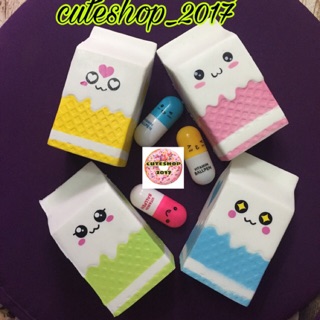 đồ chơi squishy hộp sữa ( chỉ còn hồng) cực chất