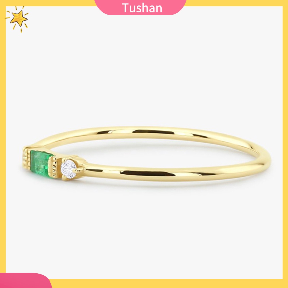 Nhẫn Đính Hôn Đính Đá Zircon Sang Trọng