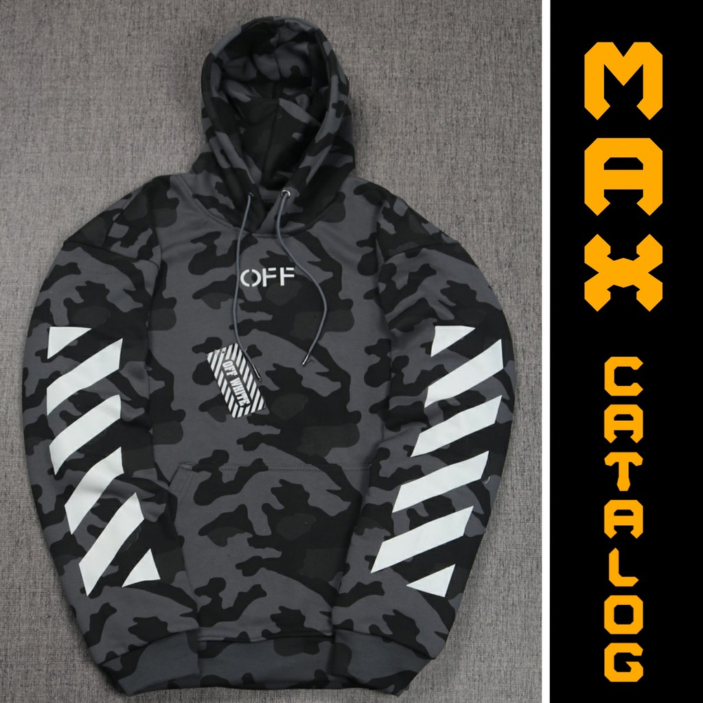 Áo Hoodie Off White Họa Tiết Rằn Ri Cá Tính Cho Nữ