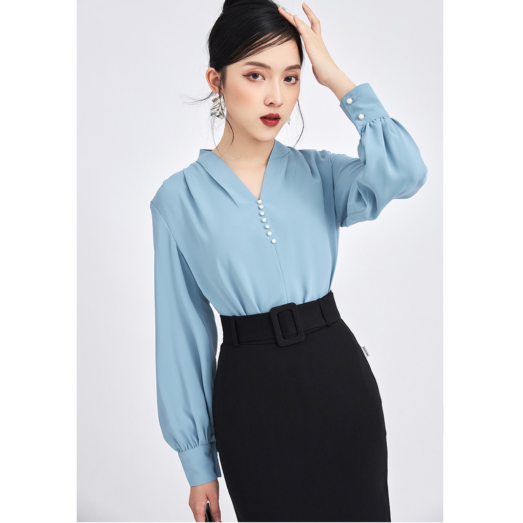 Chân váy bút chì 92WEAR 2 Màu, dáng xòe công sở JBA1629