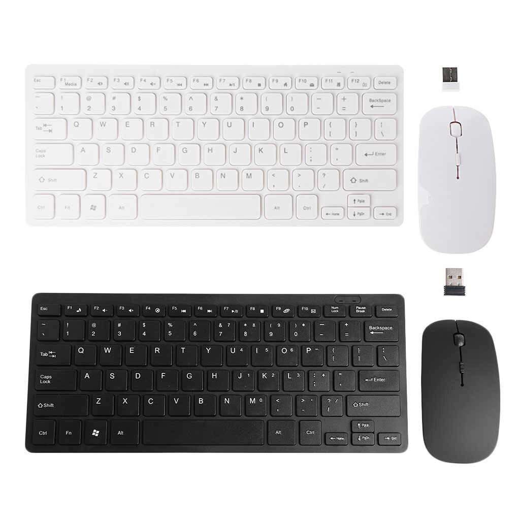 Combo Bàn phím Chuột không dây Mini . Dành cho PC, Laptop. Kết nối USB Wireless. Màu ngẫu nhiên. Vi Tính Quốc Duy