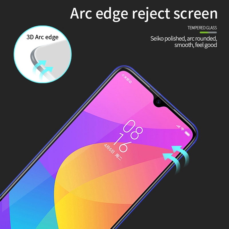 Xiaomi MiA3 Mi A3 Tempered Glass Screen Protector For Xiaomi Mi9T Mi A2 9 SE 8 Lite Pro Full Glue Screen Protector &amp; Camera Lens Glass Protector