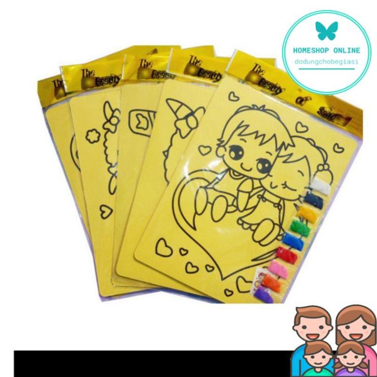 Combo 10 Tranh cát đáng yêu cho bé size A4, A5, A6