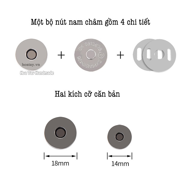 Nút Hít - Nút Nam Châm Loại Mỏng Siêu Chắc BA091