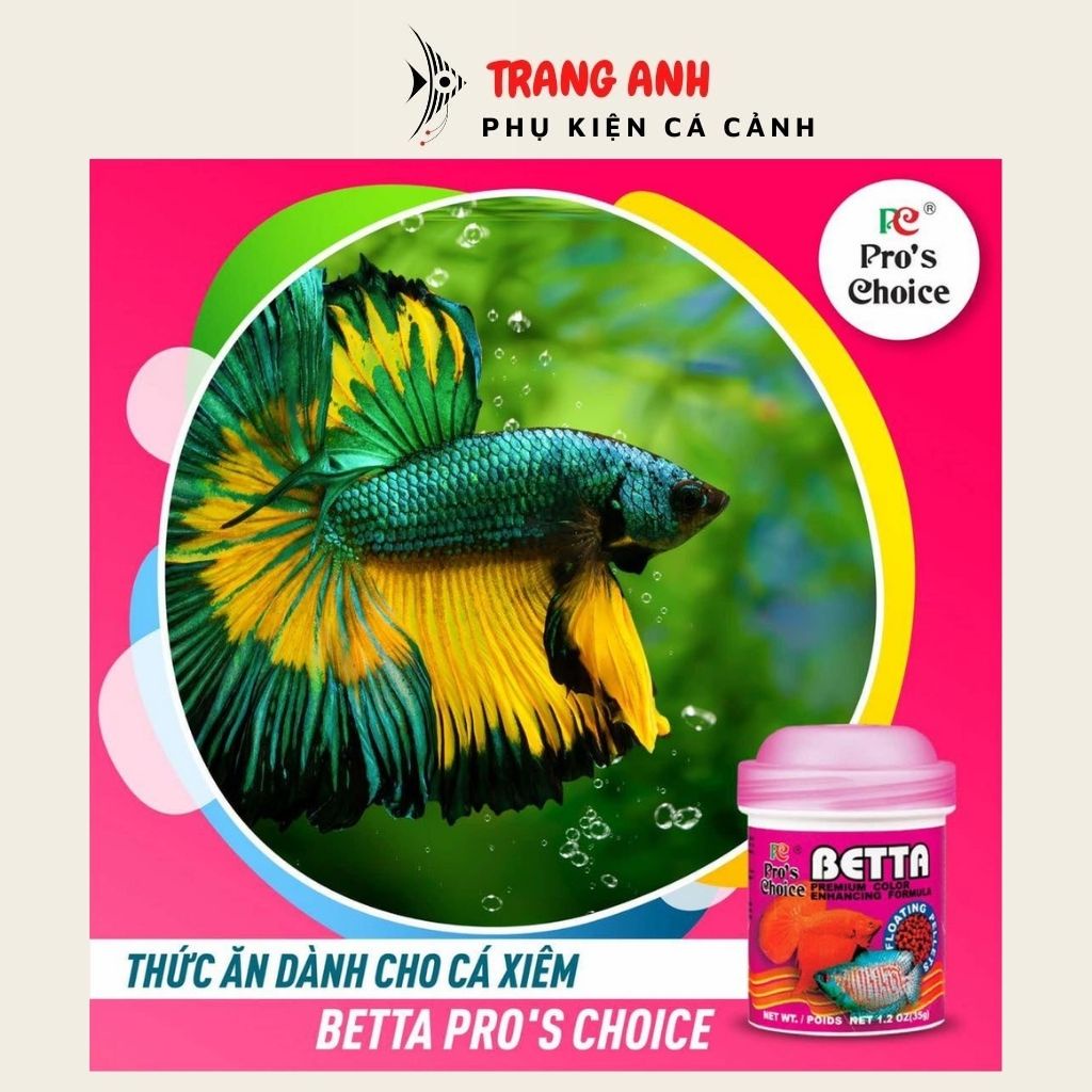 Thức ăn cho cá chọi Betta giúp vây cá phát triển và lên màu đẹp, Thức ăn cho cá betta không làm đục nước