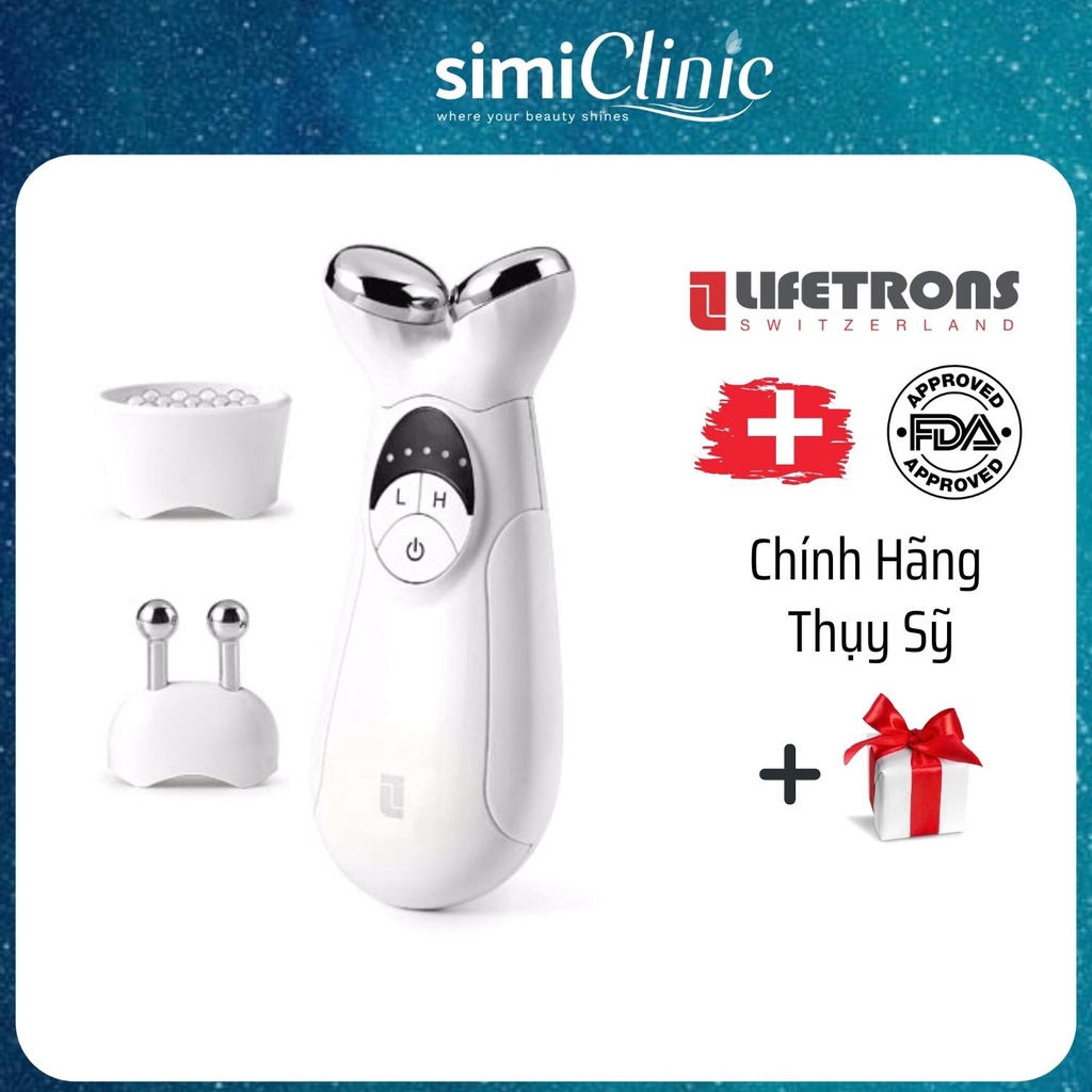 Máy nâng cơ mặt cầm tay Lifetrons EP 400 massage giảm nếp nhăn dưỡng trắng da mát xa trị liệu thâm quầng mắt matxa