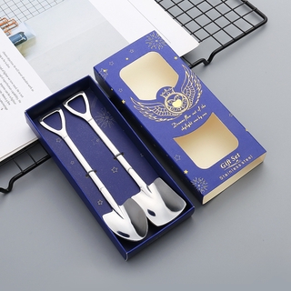 Set muỗng cà phê thiết kế cái xẻng độc đáo bằng thép không gỉ