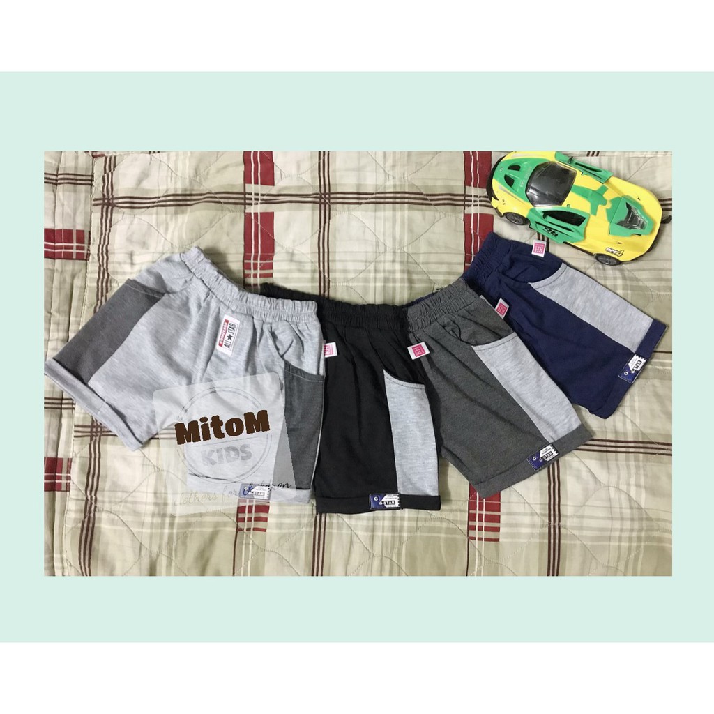 Quần ngắn cotton bé trai ♥️ FREESHIP ♥️ Chất thun cotton mềm mịn, có túi, đường may chắc chắn viền gấp cực chất