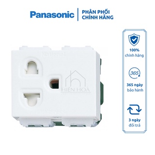Ổ cắm đơn 3 chấu Panasonic dòng Wide Series màu trắng - đen xám - vàng ánh kim (halumie) - xám ánh kim (halumie)