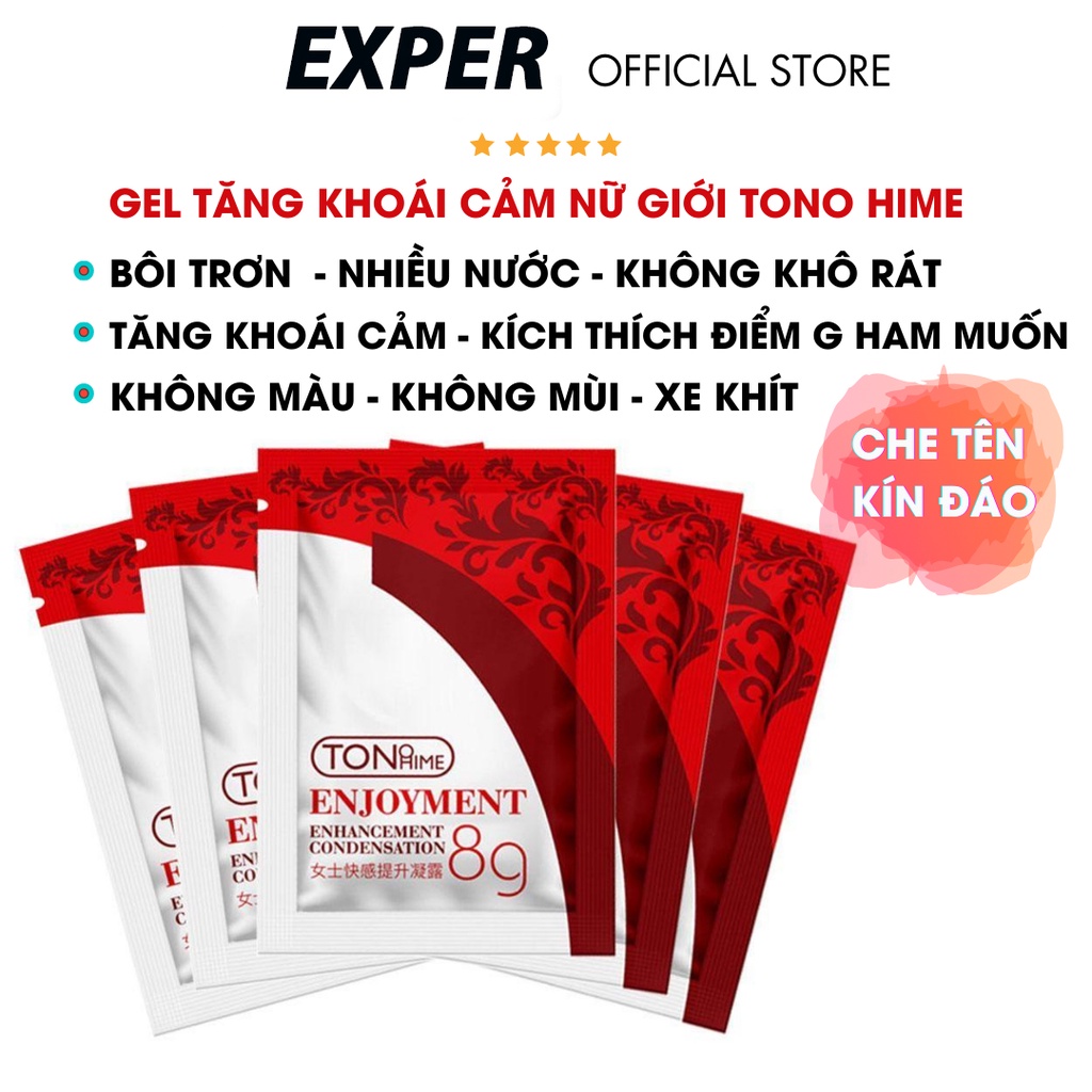 Gel bôi trơn Tono Hime, gel bôi trơn tình dục tăng khoái cảm cho nữ 1 gói 8g - Exper store