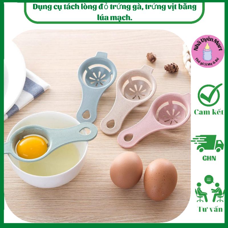 Dụng cụ tách lòng đỏ trứng gà, trứng vịt bằng lúa mạch.