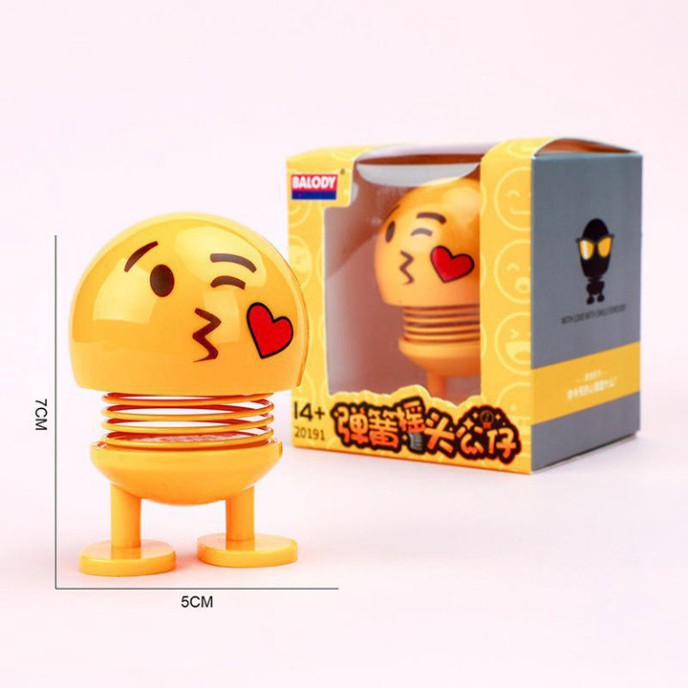 🌺Thú nhún emoji con lắc lò xo biểu cảm gương mặt-mẫu ngẫu nhiên( giao từ 5 con)