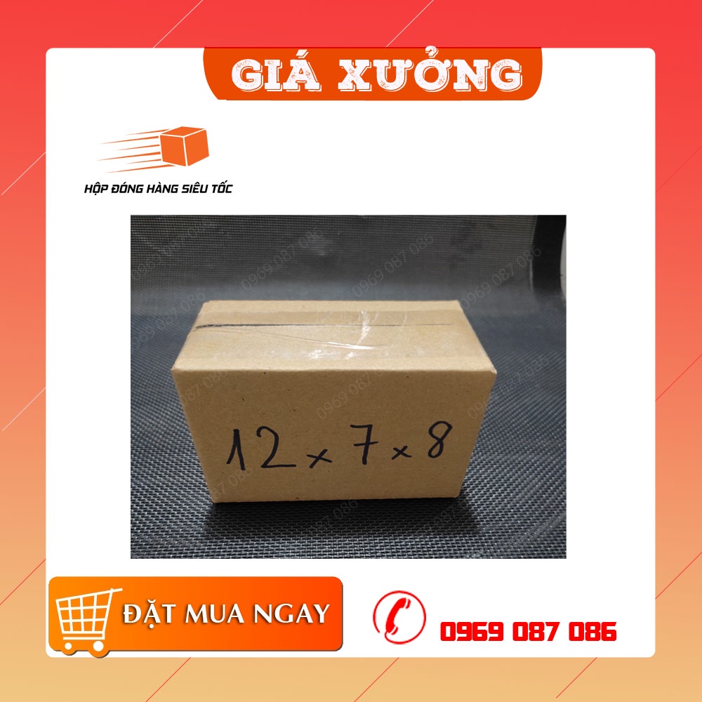 12x7x8 10 Hộp carton đóng hàng