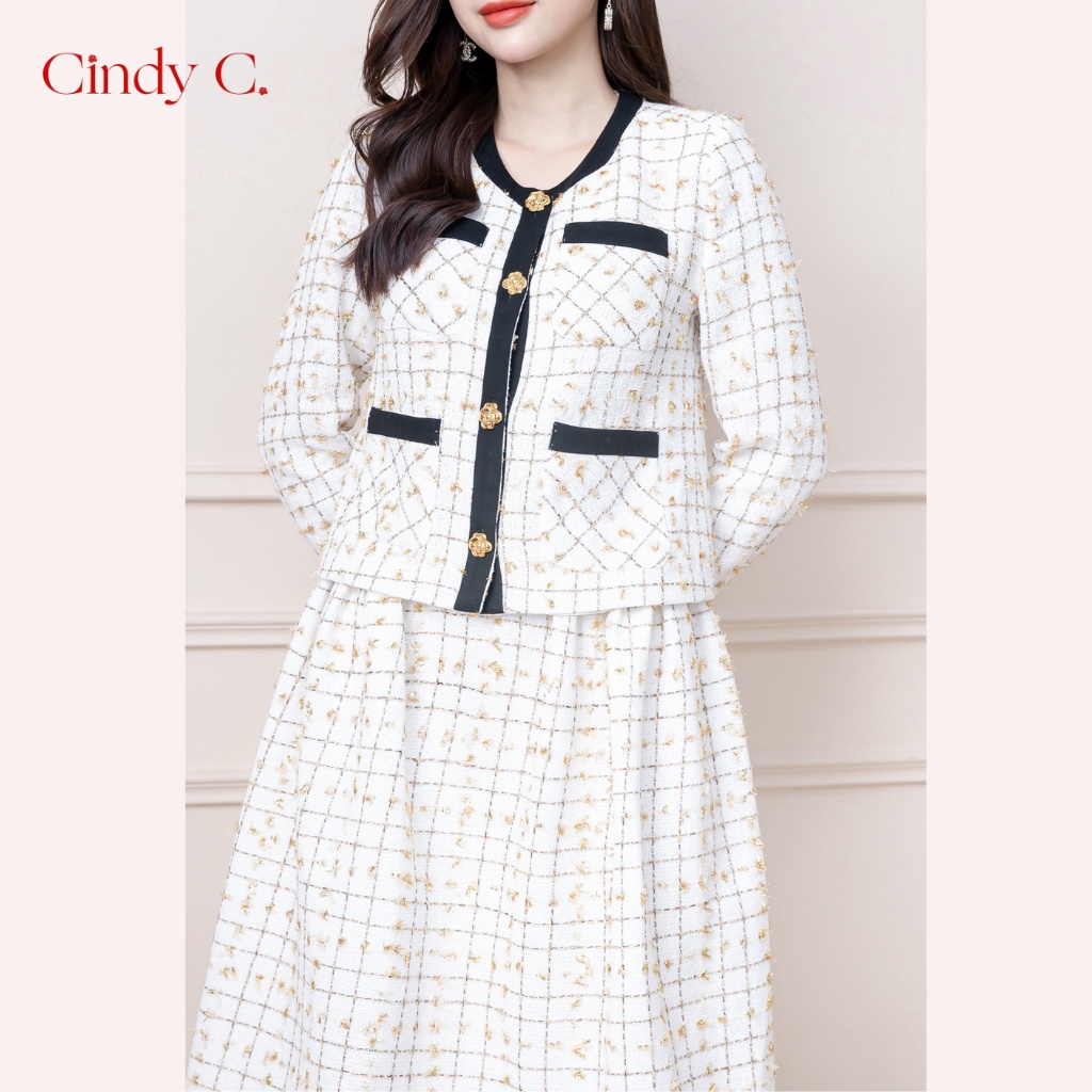 Áo khoác Rocky CINDY C chất liệu Tweed cao cấp sang trọng 864