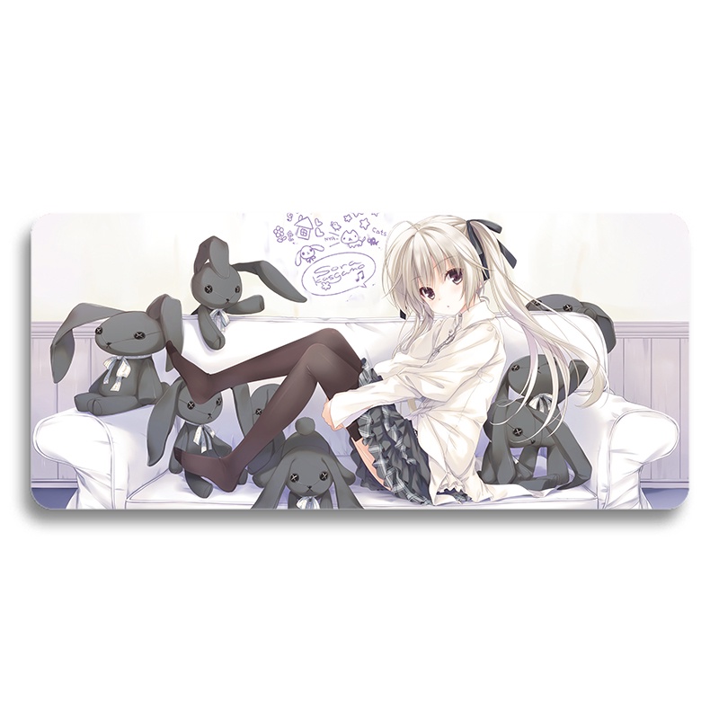 Thảm Lót Bàn Phím Và Chuột Chơi Game Hai Chiều In Hình Anime Oversized