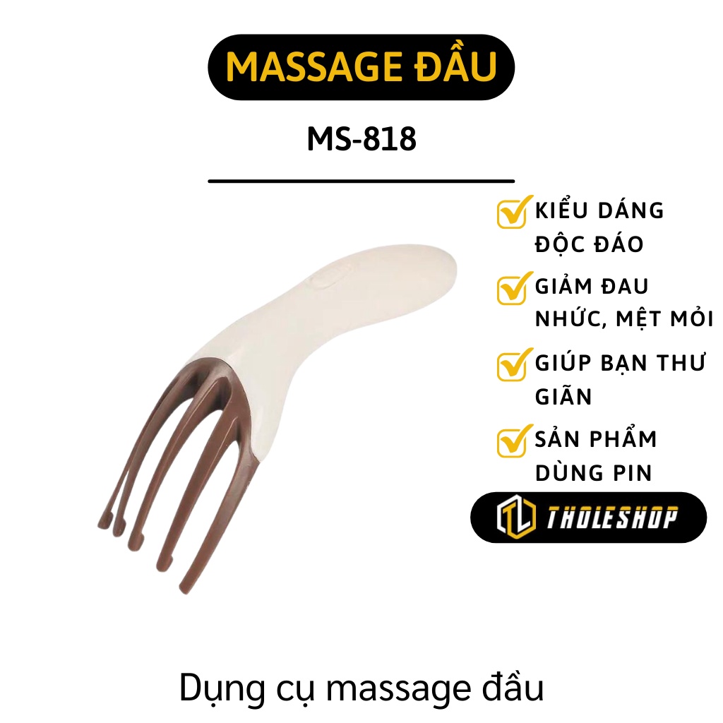 Cây Massage Đầu - Dụng Cụ Mát Xa Đầu MS-818 22cm, Giảm Đau Nhức, Mệt Mỏi 8183