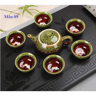 Bộ Ấm Chén 3D hình cá cao cấp