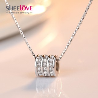 Dây chuyền nữ bạc 925 -30% ống trụ lấp lánh thời trang cá tính hàn quốc Mẫu mới nhất 2019