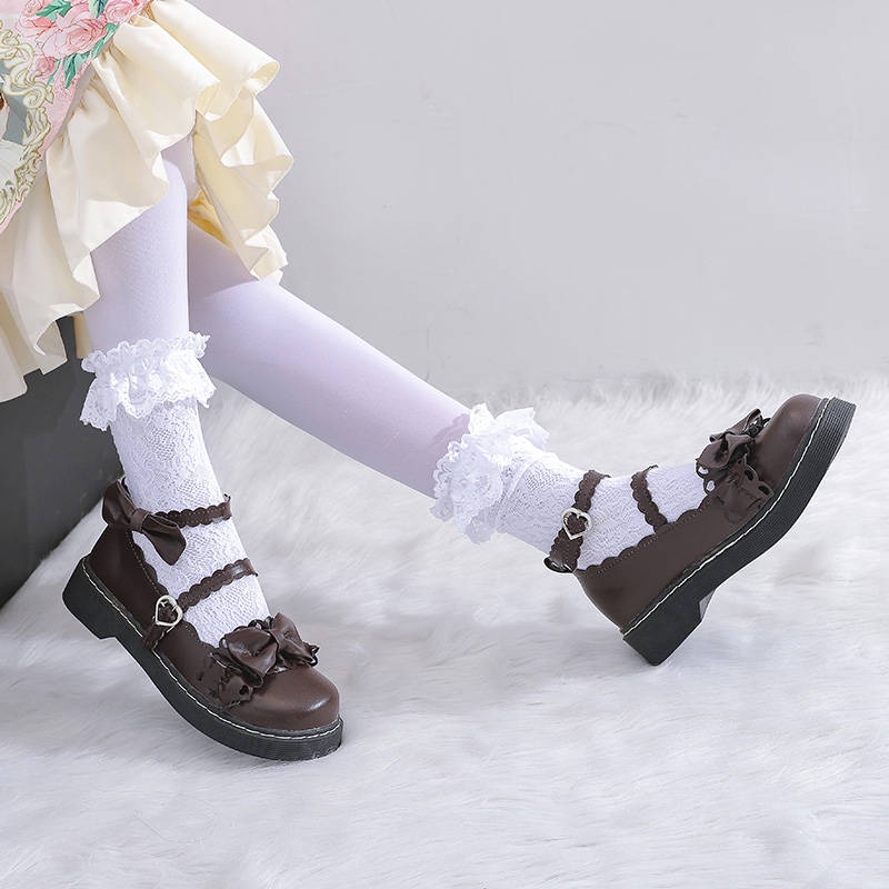 Giày Búp Bê Phong Cách Lolita Nhật Bản Dễ Phối Đồ Thời Trang Xuân Thu Cho Nữ