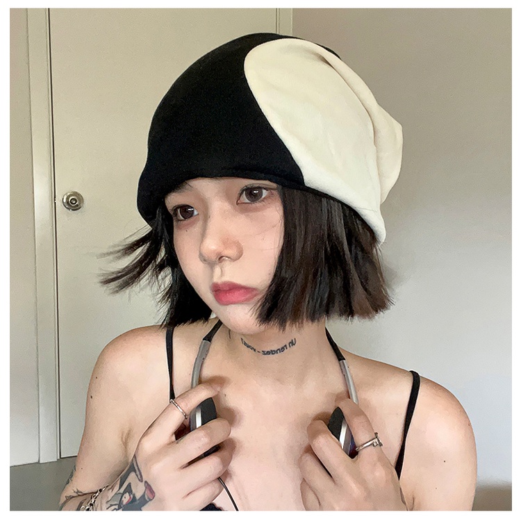 Mũ Turban Màu Đen Phong Cách Nhật Bản Cho Nữ