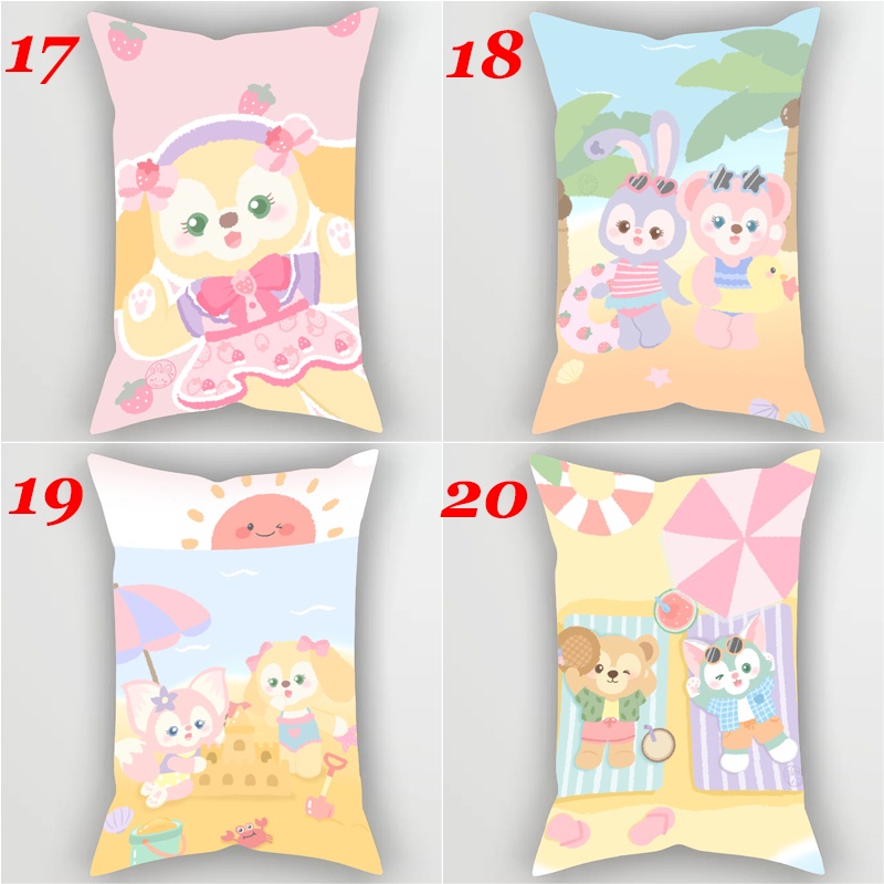 Vỏ Gối Hình Chữ Nhật In Hoạt Hình StellaLou & Linaell & CookieAnn & Olu Mel & ShellieMay & Gelatoni Một Mặt Bằng Polyeste Trang Trí Nhà Cửa