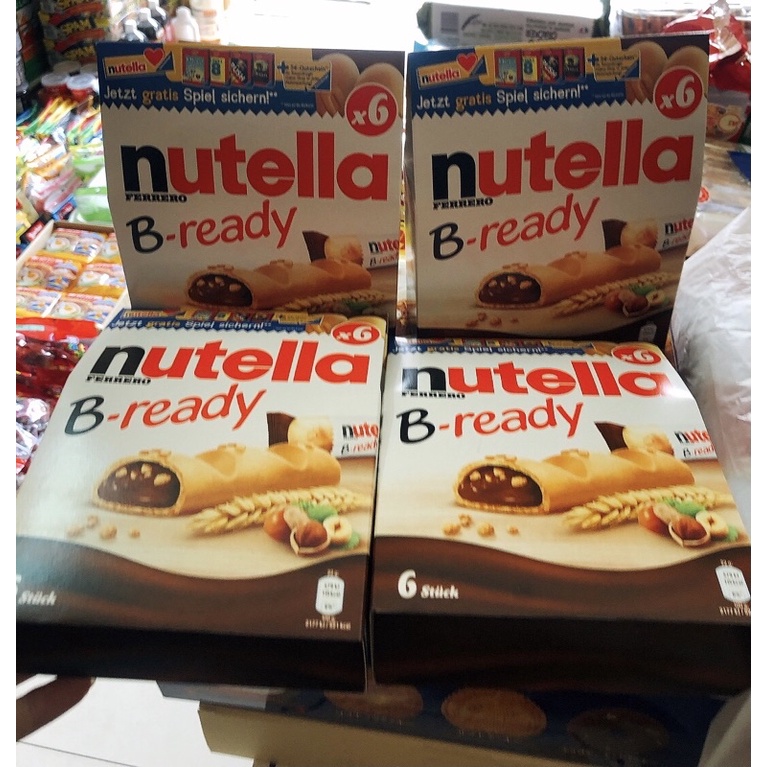 [DATE THÁNG 09/2026]Bánh Quy Nhân Socola Hạt Phỉ Nutella B-Ready Hộp 132g (6 Bánh)