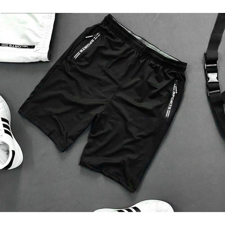 Quần thể thao -Quần shorts túi kéo khoá vải thun lạnh | BigBuy360 - bigbuy360.vn