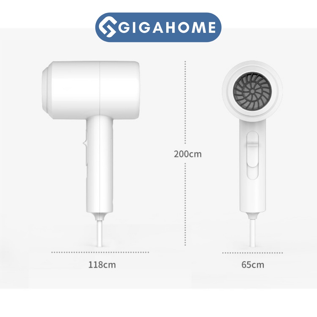 Máy Sấy Tóc GIGAHOME 800W Công Suất Lớn ,Nhanh Khô tóc, 3 Mức Độ Điều Chỉnh 9306