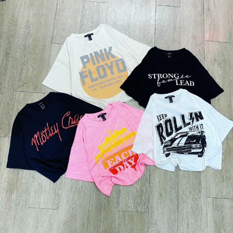 Áo thun crop top form ôm xuất khẩu F21