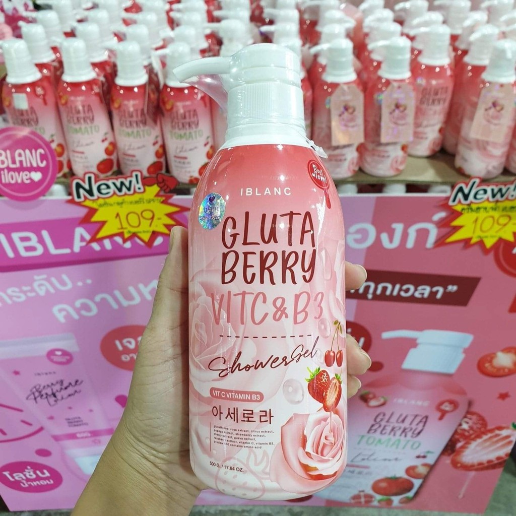 01 Chai Sữa Tắm IBLANC GLUTA BERRY VITC &amp; B3 Thái Lan 500ml