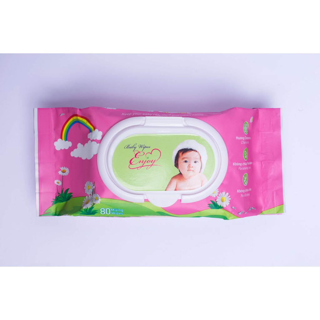 KHĂN ƯỚT ENJOY BABY 80 TỜ- Chamomile