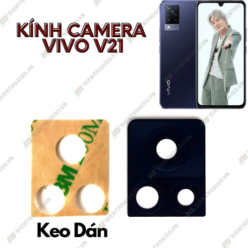 kính camera vivo v21 kèm keo dán