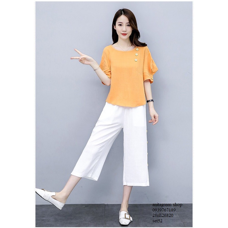 nh26820-SET ÁO TAY PHỒNG QUÀN ỐNG RỘNG | BigBuy360 - bigbuy360.vn