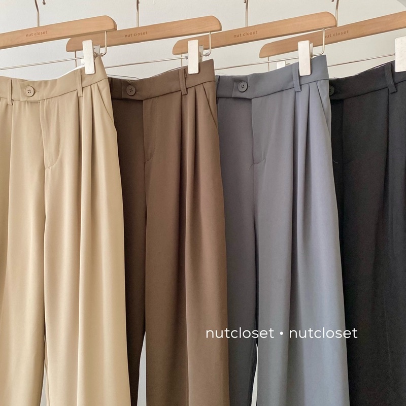 Quần ống suông 1 cúc lệch 310_Q0104