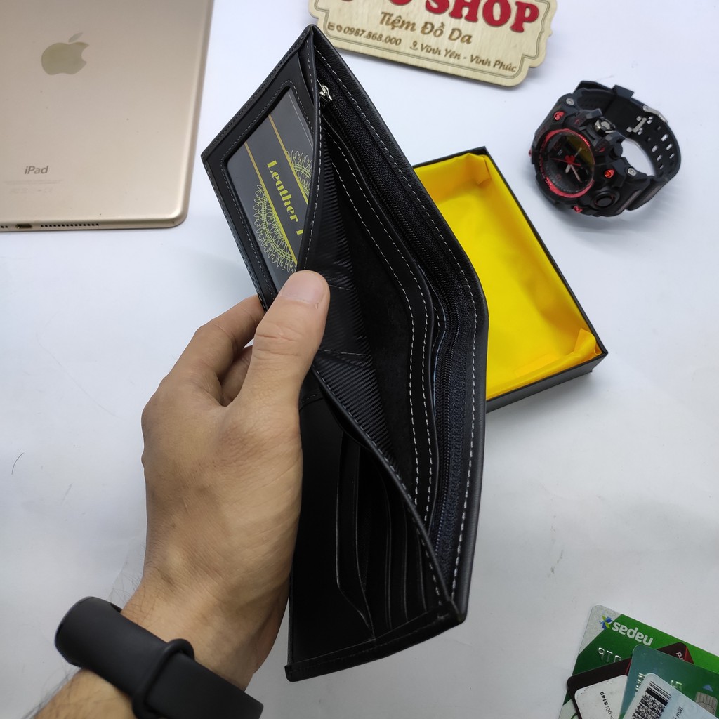 Ví Da Nam Full Box Da Bò Nappa Thật 100% Hàng Cao Cấp