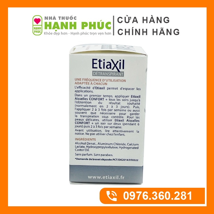 Lăn Khử Mùi Etiaxil Detranspirant Traitement Roll On 15ml Ngăn Ngừa Hôi Nách Giảm Tiết Mồ Hôi 48h Cho Da Siêu Nhạy Cảm