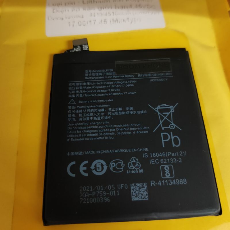 Pin Oneplus 8 pro 1+8pro BLP759 chất lượng cao