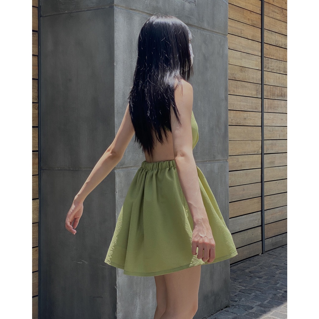 Đầm hở lưng Đen Clothing đầm đi biển xinh xắn có mút ngực dễ thương D01