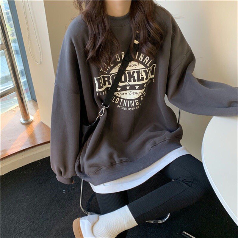 Áo Sweater Brooklyn❤️❤️[RẺ VÔ ĐỊCH]❤️❤️, Sweater Chất Dày Đẹp, Freesize, Oversize, Unisex, Đồ Đôi, Nhóm | BigBuy360 - bigbuy360.vn