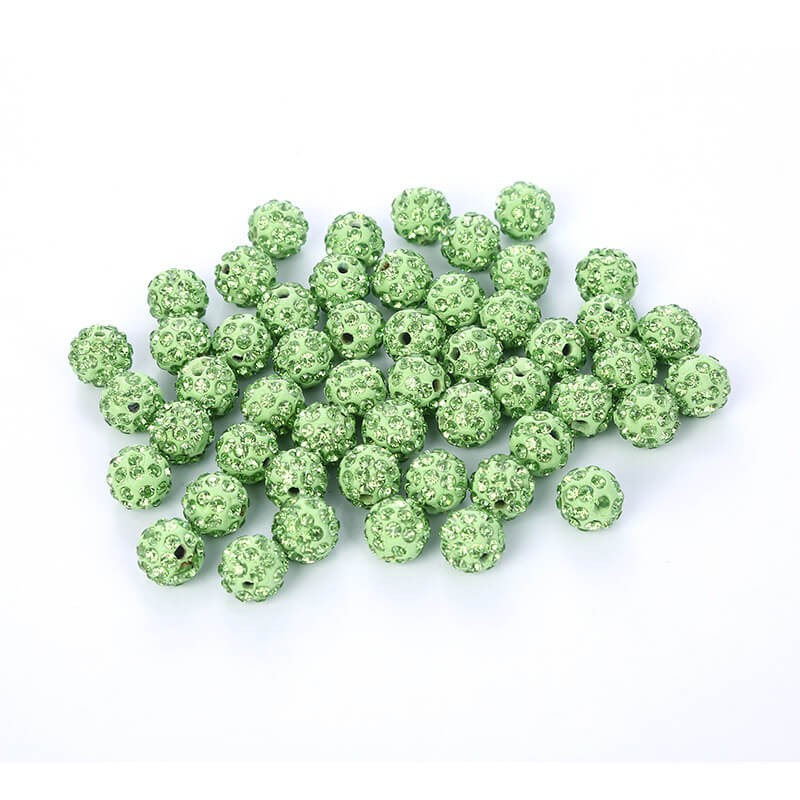 [HG01] Phụ kiện trang sức (DIY) - 20 Hạt gốm đính đá pha lê lấp lánh dùng phối vòng cổ, vòng tay, bông tai