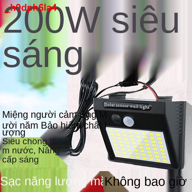 chia đôi đèn LED năng lượng mặt trời gia đình trong nhà ánh sáng điện, tường cảm ứng cơ thể con người, sân vườn, đ