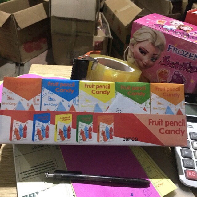 Sỉ khay 30 hộp kẹo xê bút chì