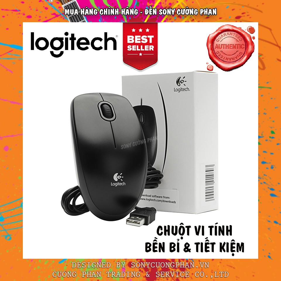 Chuột có dây Logitech B100 - Chính Hãng Logitech , Bảo Hành 3 Năm