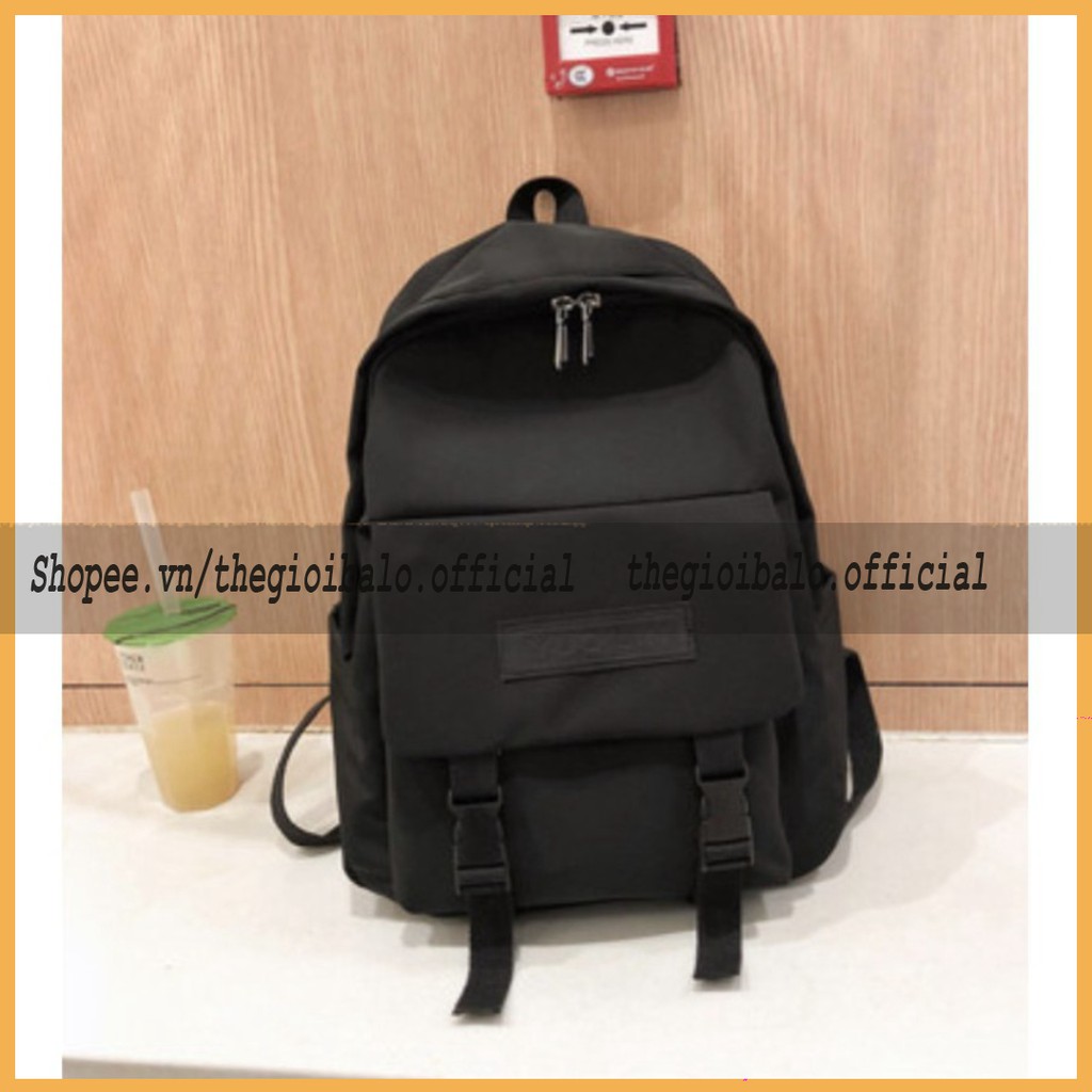 Balo cặp ulzzang basic nữ thời trang đi học đi chơi du lịch giá rẻ đựng vừa laptop canvas TRƠN | TGBL store